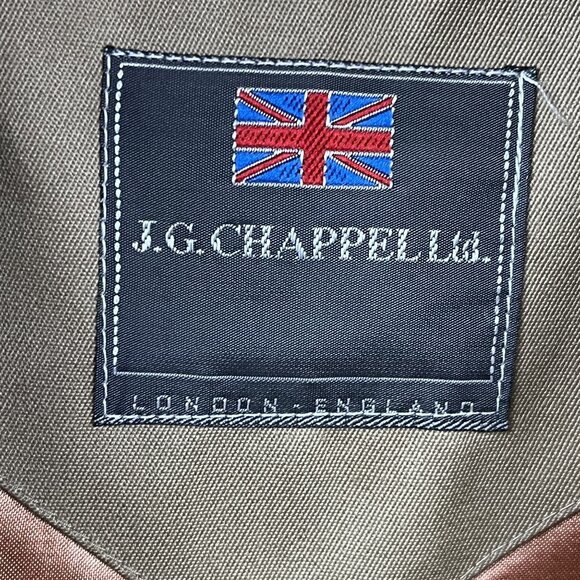 NWT J.G. Chappel London England Tan Wool Lined Double Breasted Trench Coat Sz 40 - Picture 6 of 11